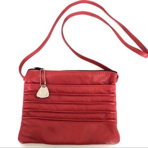 ❤️ VINTAGE VICTORIA LEATHER CO RED CROSSBODY BAG